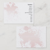 ぽっちゃりしたピンクの（ばちゃばちゃ）跳ねる- 名刺 (正面/裏面)