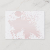 ぽっちゃりしたピンクの（ばちゃばちゃ）跳ねる- 名刺 (裏面)