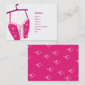 ぽっちゃりしたピンクのLonglinebra - 名刺 (正面/裏面)