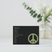 ぽっちゃりしたピースマーク- 名刺 (スタンド正面)