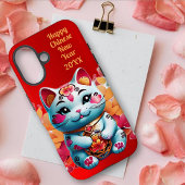 ぽっちゃりしたフォーチュン中国のキャット新年 Case-Mate iPhoneケース