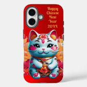 ぽっちゃりしたフォーチュン中国のキャット新年 Case-Mate iPhoneケース (裏面)