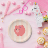 ぽっちゃりしたブタの誕生日のプレート ペーパープレート (パーティー)