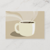 ぽっちゃりしたブラウンのコーヒーカップ- 名刺 (裏面)