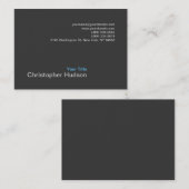 ぽっちゃりしたブルーグレー写真の名刺 名刺 (正面/裏面)