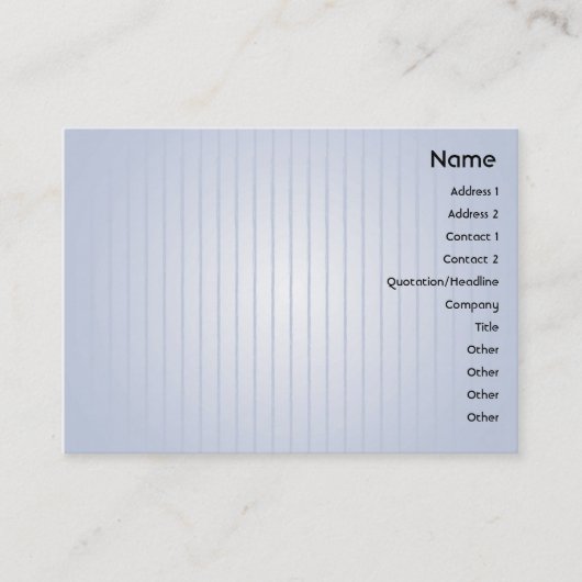 ぽっちゃりしたブルーライン- 名刺 (正面)