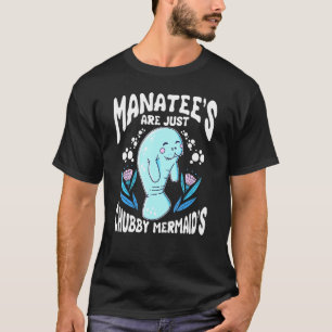 ぽっちゃりしたマナティーの人魚の衣装かわいい動物の海 Tシャツ