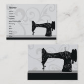 ぽっちゃりしたミシン- 名刺 (正面/裏面)