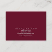 ぽっちゃりしたメイクアップアーティストスクリプトピンクフェミニン 名刺 (裏面)