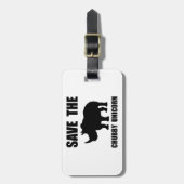 ぽっちゃりしたユニコーンのサイ ラゲッジタグ (正面縦)