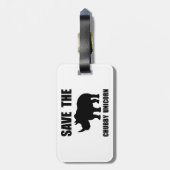 ぽっちゃりしたユニコーンのサイ ラゲッジタグ (裏面縦)