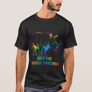 ぽっちゃりしたユニコーン色を救って下さい Tシャツ
