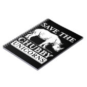 ぽっちゃりしたユニコーン ノートブック (左側)