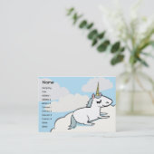 ぽっちゃりしたユニコーン- 名刺 (スタンド正面)