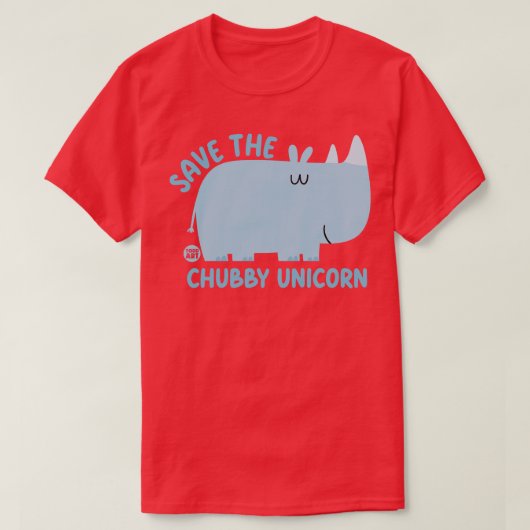 ぽっちゃりしたユニコーン Tシャツ (デザイン正面)