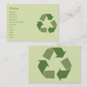ぽっちゃりしたリサイクル- 名刺 (正面/裏面)