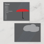 ぽっちゃりした傘- 名刺 (正面/裏面)