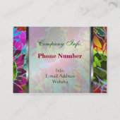 ぽっちゃりした名刺の花柄の抽象芸術のアートワーク 名刺 (裏面)