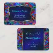 ぽっちゃりした名刺の花柄の抽象芸術のステンドグラス 名刺 (正面/裏面)