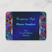 ぽっちゃりした名刺の花柄の抽象芸術のステンドグラス 名刺 (裏面)