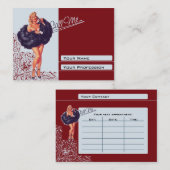 ぽっちゃりした名刺-ピンナップ 予約カード (正面/裏面)