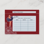 ぽっちゃりした名刺-ピンナップ 予約カード (裏面)