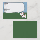 ぽっちゃりした吠える犬- 名刺 (正面/裏面)