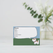 ぽっちゃりした吠える犬- 名刺 (スタンド正面)