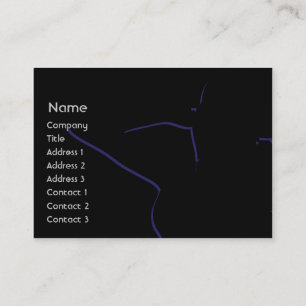 ぽっちゃりした女の子のシルエット- 名刺