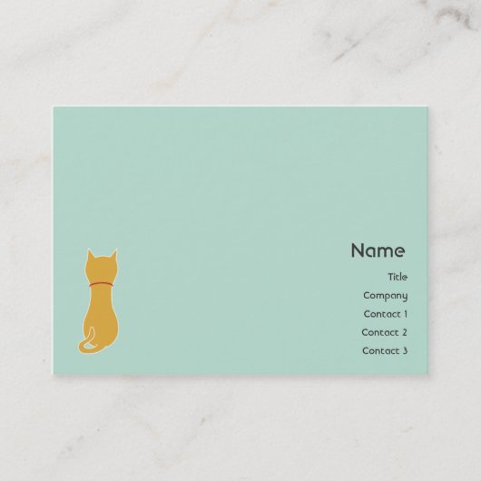 ぽっちゃりした子猫- 名刺 (正面)