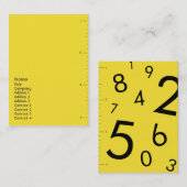 ぽっちゃりした数- 名刺 (正面/裏面)