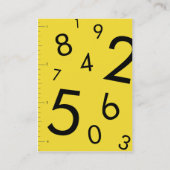 ぽっちゃりした数- 名刺 (裏面)