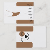 ぽっちゃりした犬- 名刺 (正面/裏面)