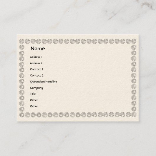 ぽっちゃりした白いダイヤモンド- 名刺 (正面)