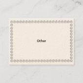 ぽっちゃりした白いダイヤモンド- 名刺 (裏面)