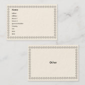 ぽっちゃりした白いダイヤモンド- 名刺 (正面/裏面)