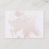 ぽっちゃりした白い（ばちゃばちゃ）跳ねるのピンク- 名刺 (裏面)