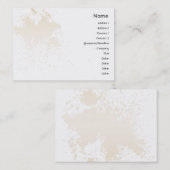 ぽっちゃりした白い(ばちゃばちゃ)跳ねるのベージュ色- 名刺 (正面/裏面)