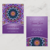 ぽっちゃりした紫色のはす曼荼羅 名刺 (正面/裏面)