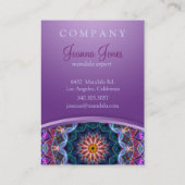 ぽっちゃりした紫色のはす曼荼羅 名刺 (裏面)