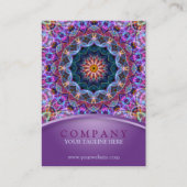 ぽっちゃりした紫色のはす曼荼羅 名刺 (正面)