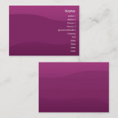 ぽっちゃりした紫色の波- 名刺 (正面/裏面)