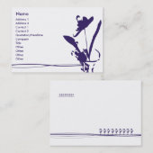 ぽっちゃりした紫色の花- 名刺 (正面/裏面)