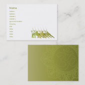 ぽっちゃりした緑のヨガ- 名刺 (正面/裏面)