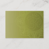 ぽっちゃりした緑のヨガ- 名刺 (裏面)