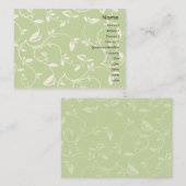 ぽっちゃりした緑の葉- 名刺 (正面/裏面)