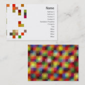 ぽっちゃりした色の正方形- 名刺 (正面/裏面)