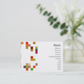 ぽっちゃりした色の正方形- 名刺 (スタンド正面)