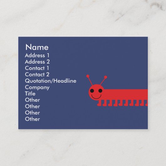 ぽっちゃりした虫- 名刺 (正面)