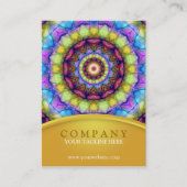 ぽっちゃりした虹のガラス曼荼羅- 名刺 (正面)